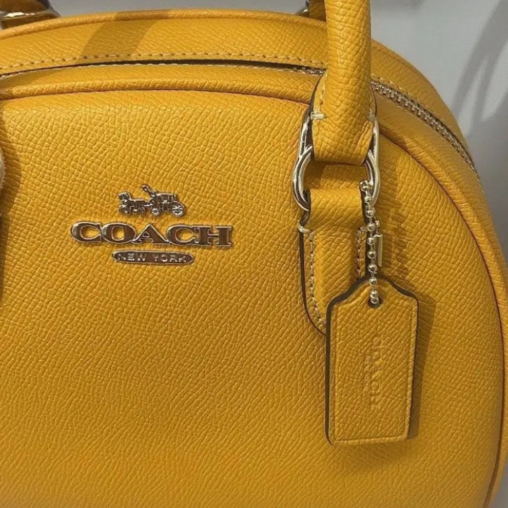 Mustard Yellow Coach Sydney Satchel - Picture 3 of 8